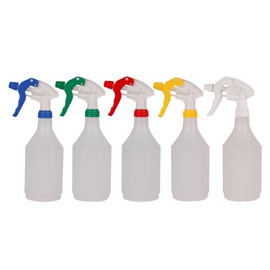 Spray Bottle and Trigger Head - Box of 80 - Colour Coded