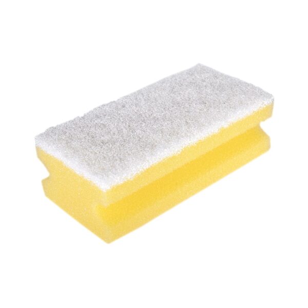 Non-Scratch Finger Gripped Sponge Scourer White - Box of 500 - Commercial Cleaning Machines Ltd