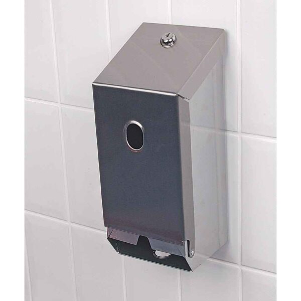 Stainless Steel Twin Toilet Roll Dispenser - Commercial Cleaning Machines Ltd
