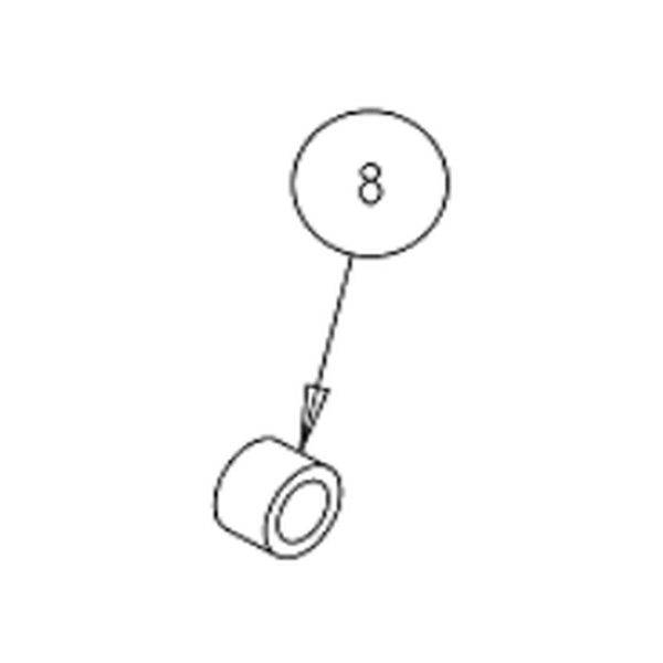 Truvox 02-3945-0000 pulley end spacer - parts diagram, reference 8