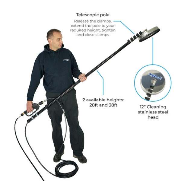 skyWash Roof Cleaning System - Premium Pole and Surface Cleaner - Commercial Cleaning Machines Ltd